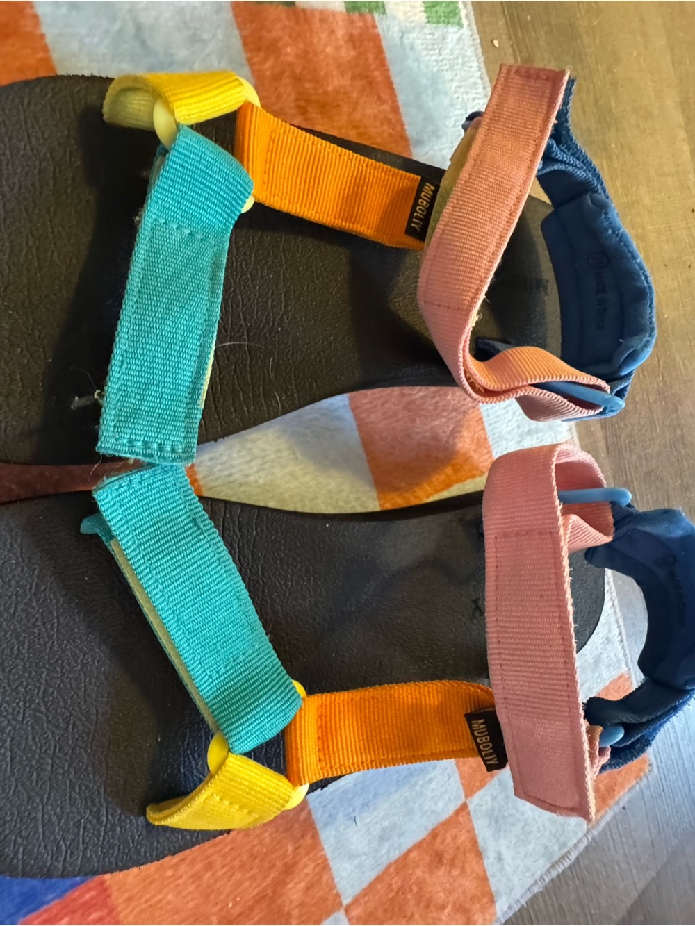 Multi-Color Adventure Sandals - Teal, Pink, Orange, Yellow